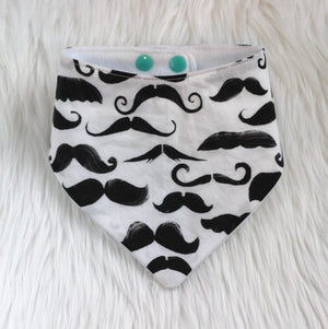 Moustaches bandana bib