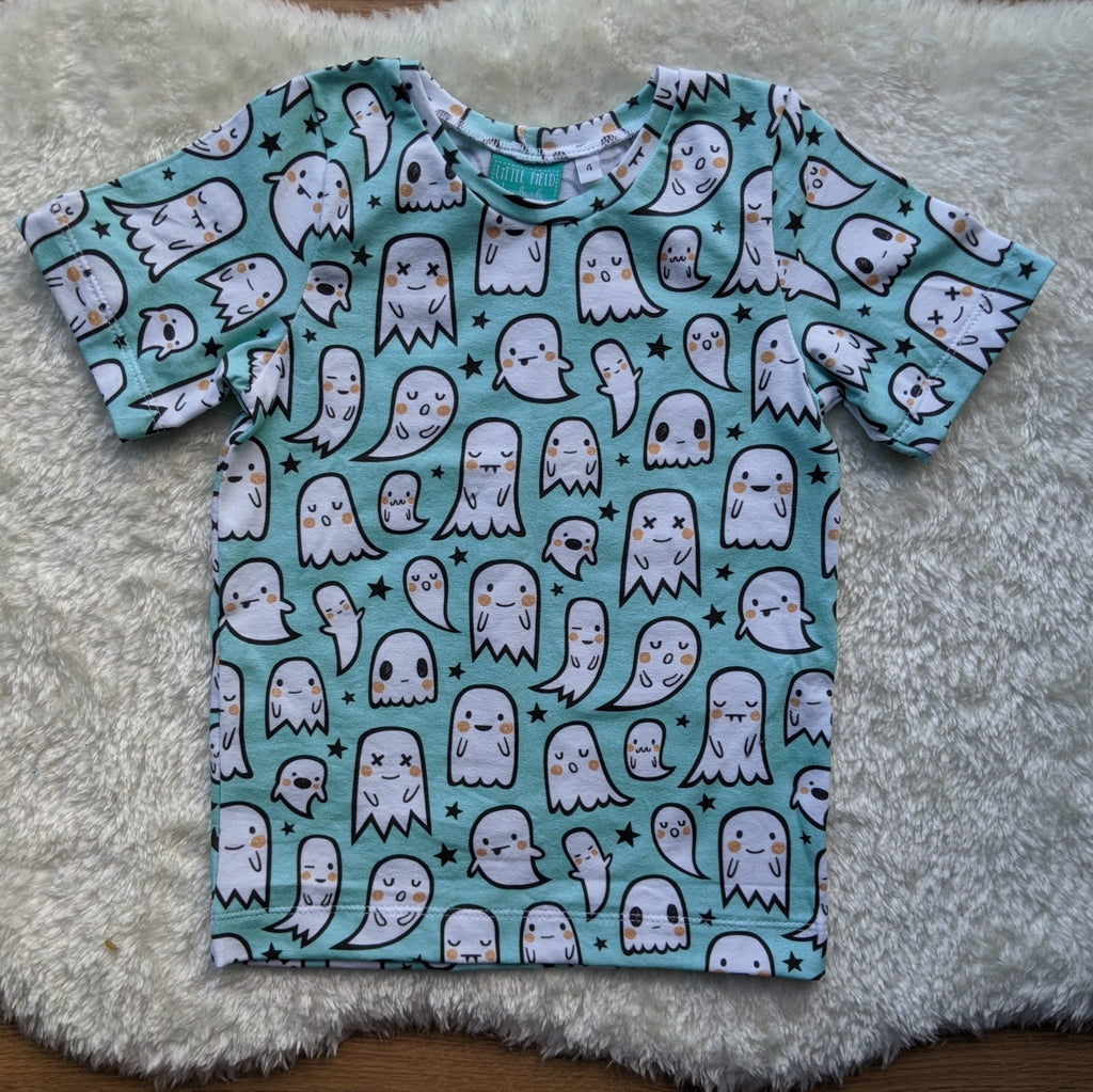 Size 4 blue ghosties tshirt