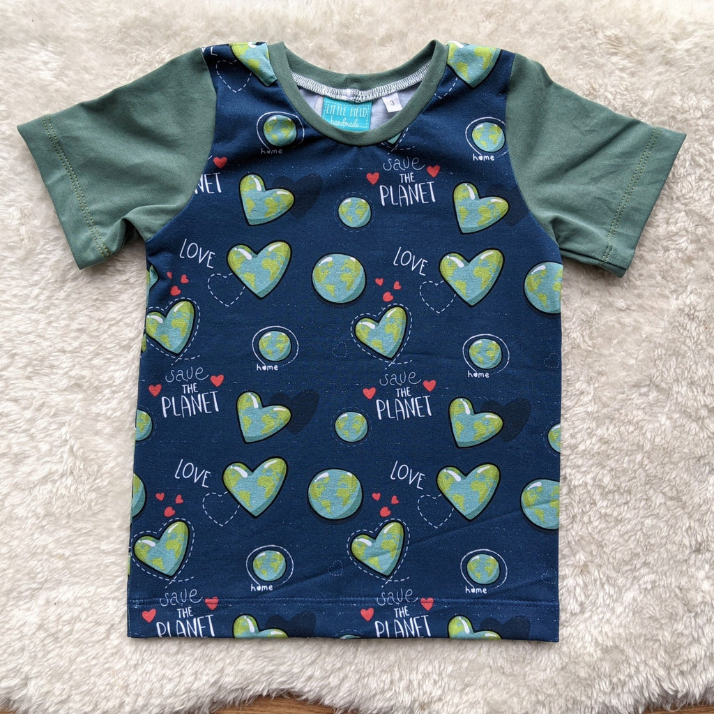 Size 1 save the planet tshirt