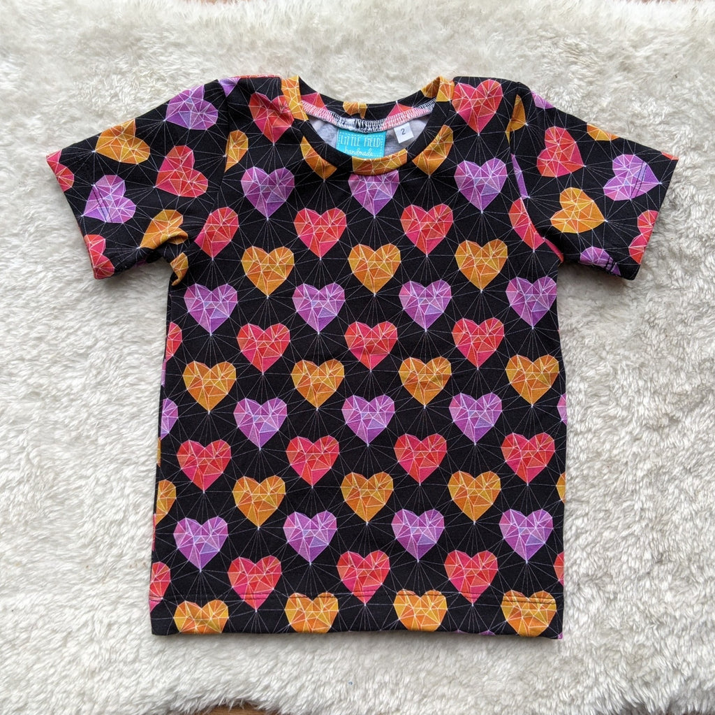 Size 2 shattered hearts tshirt