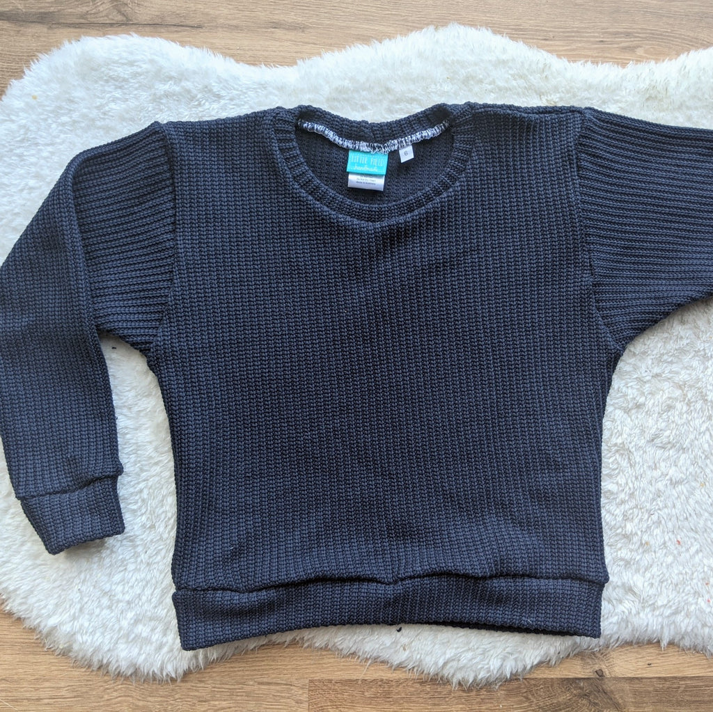 Size 6 NAVY chunky knit lounge jumper
