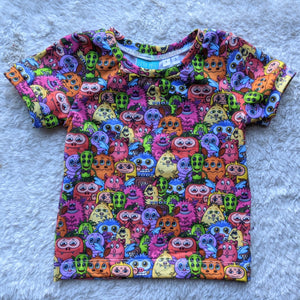 SIZE 1-3 Grow With Me Colourful monsters T-shirt