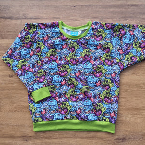 SIZE 6 *SECONDS* Zombie brainzzz lounge jumper