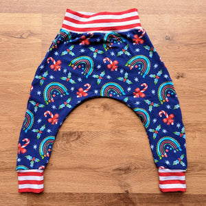 SIZE 1 Christmas rainbow harem pants