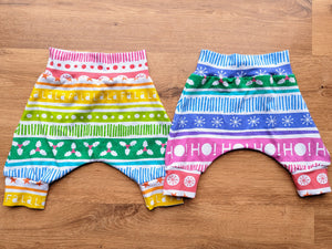SIZE 0 Festive rainbow stripes harem shorts