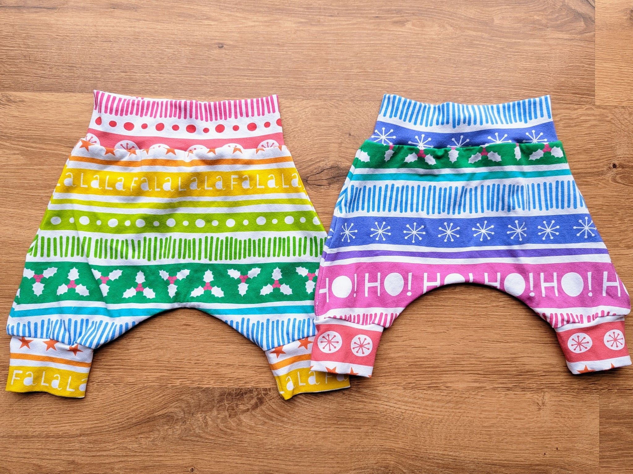 SIZE 1 Festive rainbow stripes harem shorts