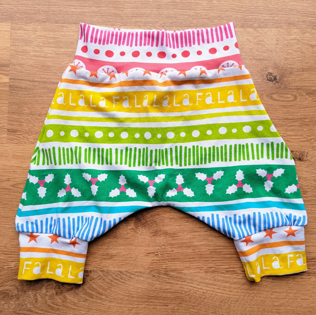 SIZE 1 Festive rainbow stripes harem shorts