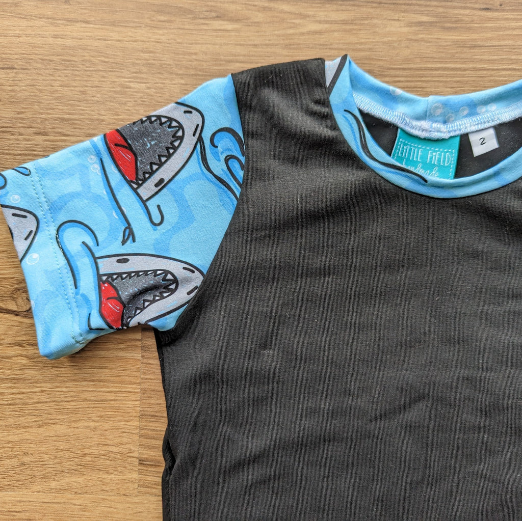 SIZE 2 Sharks tshirt