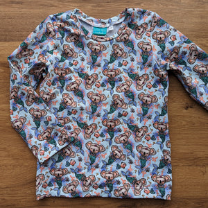 SIZE 5 Mermaid koalas long sleeve tshirt