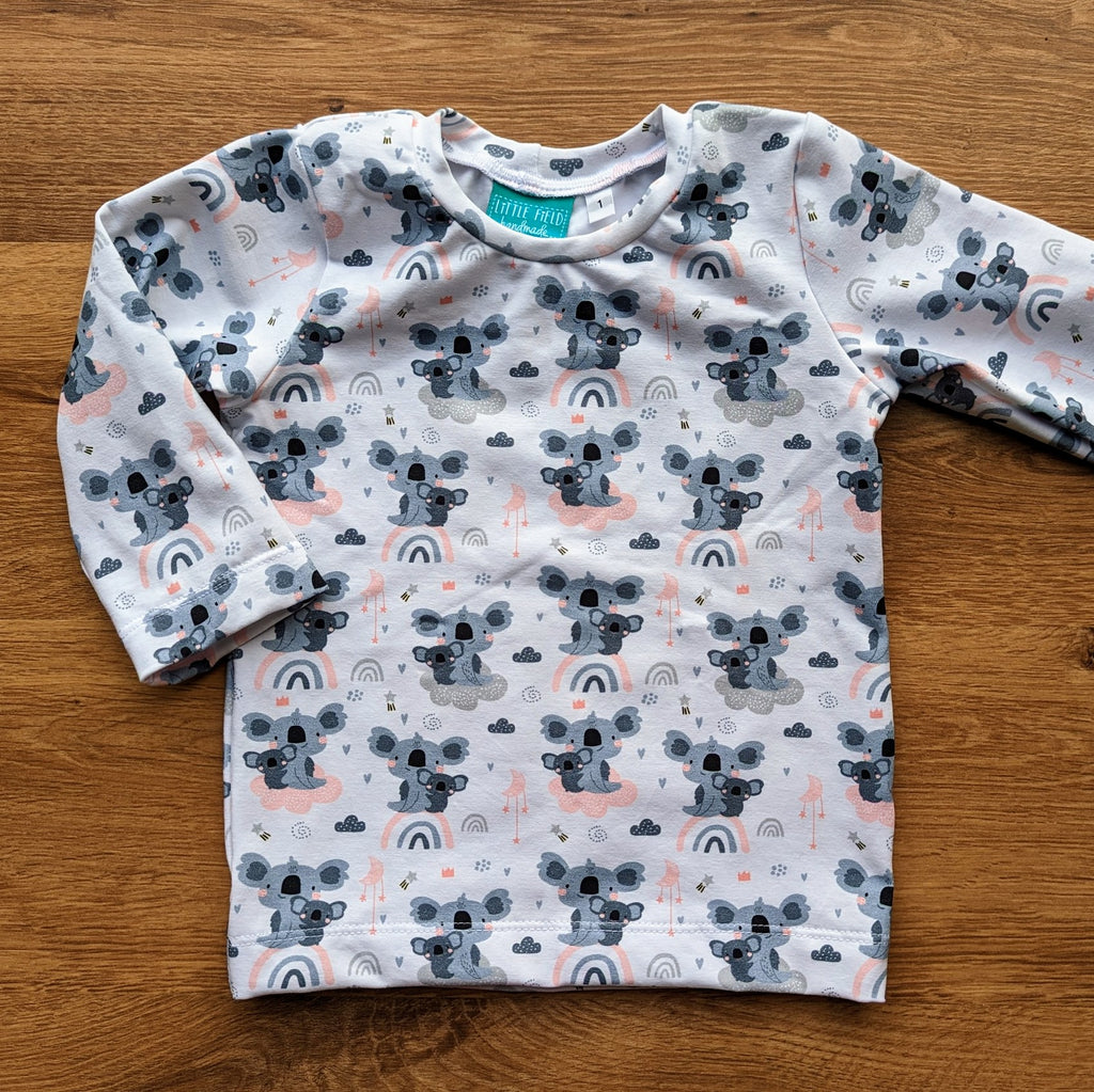 SIZE 1 Koala rainbow long sleeve tshirt