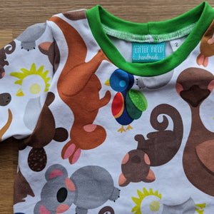 SIZE 2 Kasey Rainbow Aussie animals tshirt