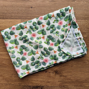 gumnut floral newborn gauze swaddle