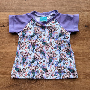 SIZE 000 Mermaid koalas tshirt dress