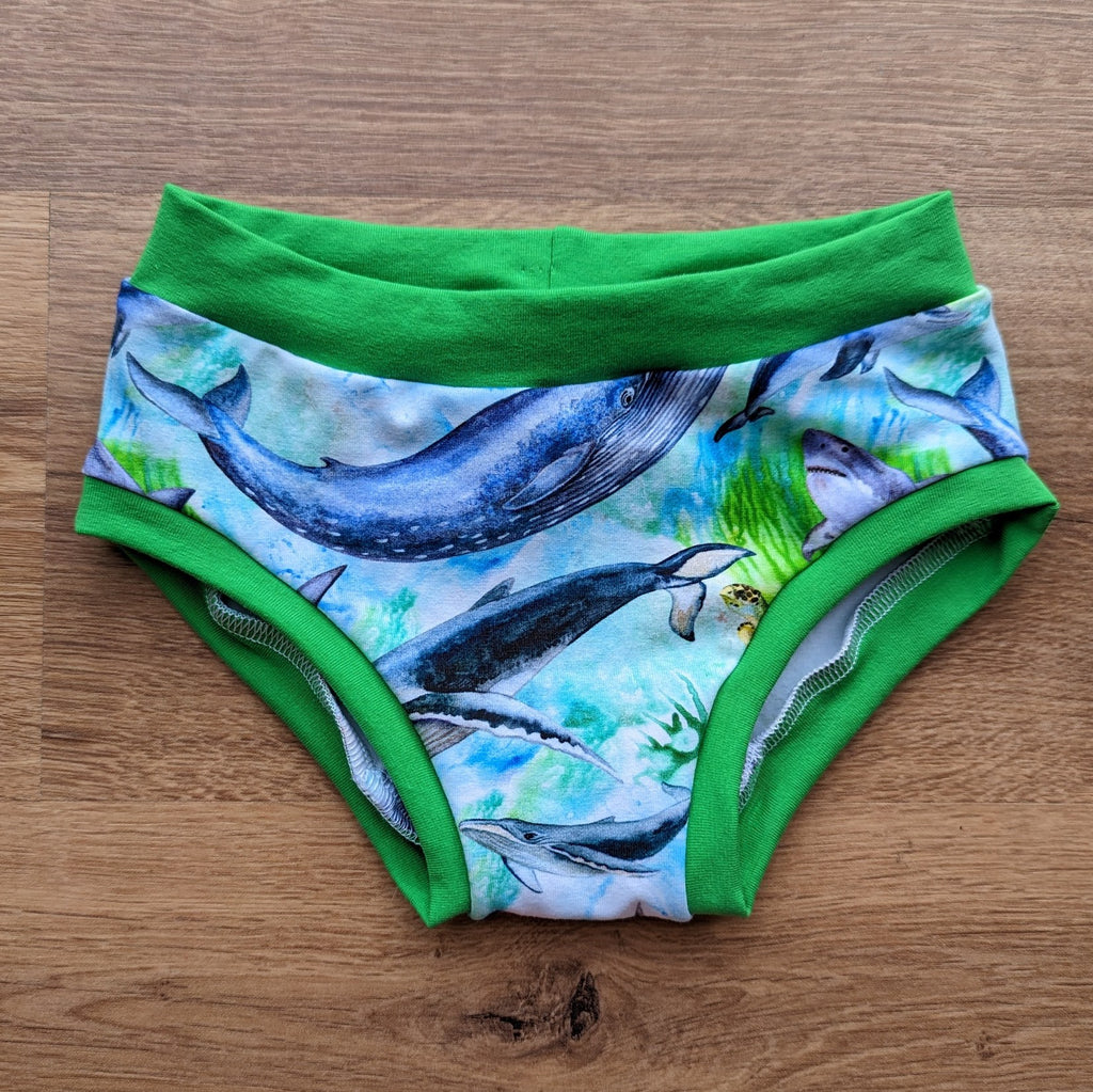 SIZE 4 Watercolour ocean animals undies