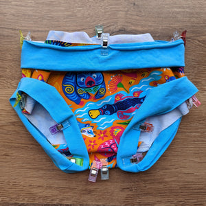 SIZE 7 Bright Aussie animals yellow undies