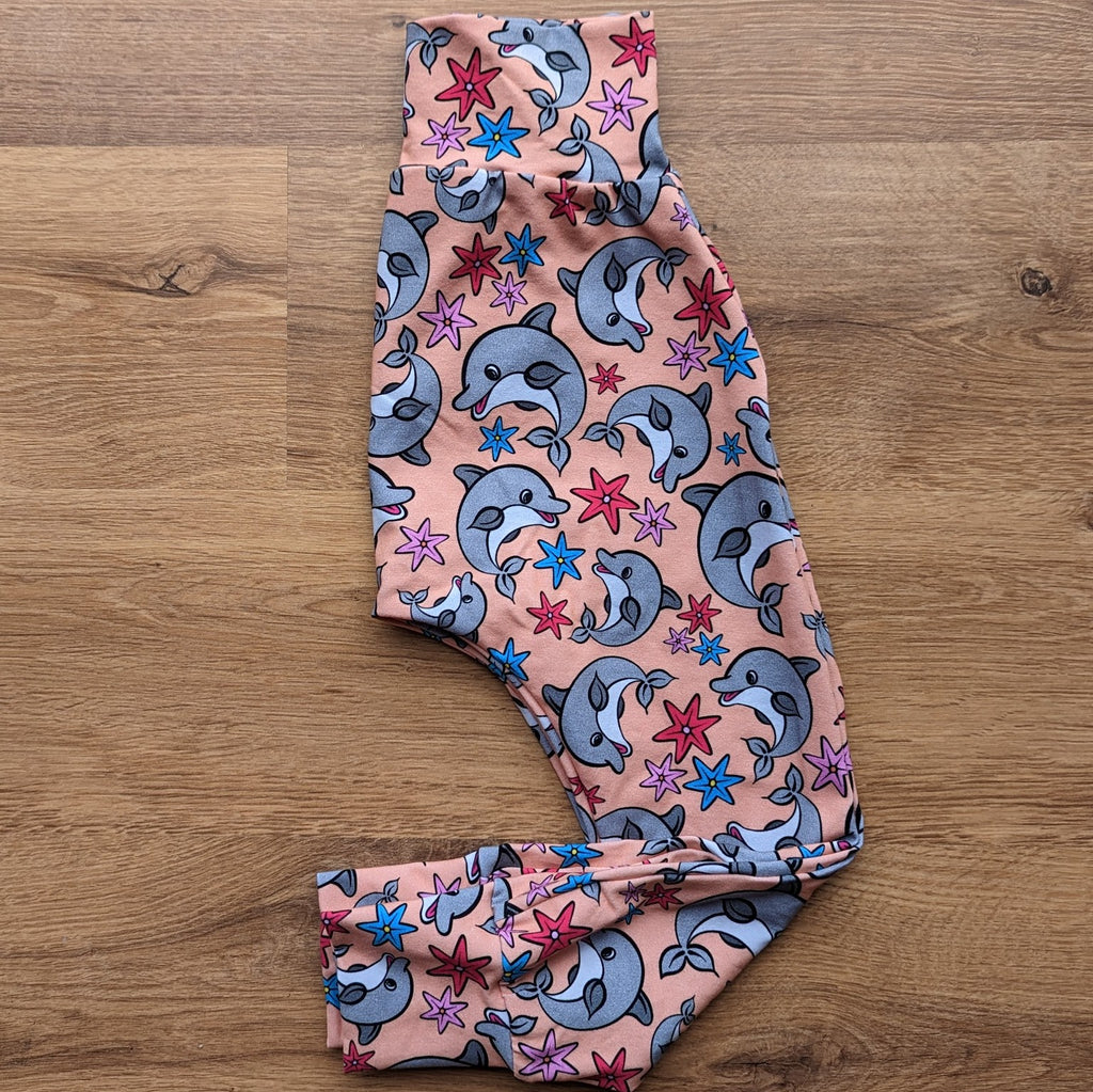 SIZE 3 Kasey Rainbow peach dolphins harem pants
