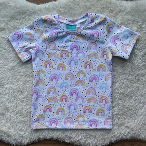 Size 3 Pastel dotty rainbow tshirt