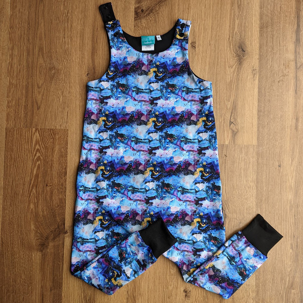 SIZE 4 Watercolour galaxy harem romper