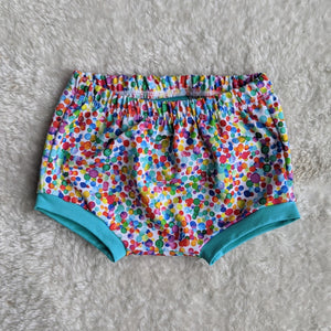 Size 0 Rainbow dots bummies