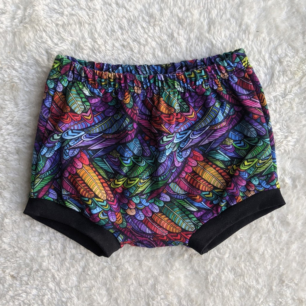 Size 3 Rainbow feathers bummies