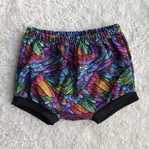 Size 3 Rainbow feathers bummies