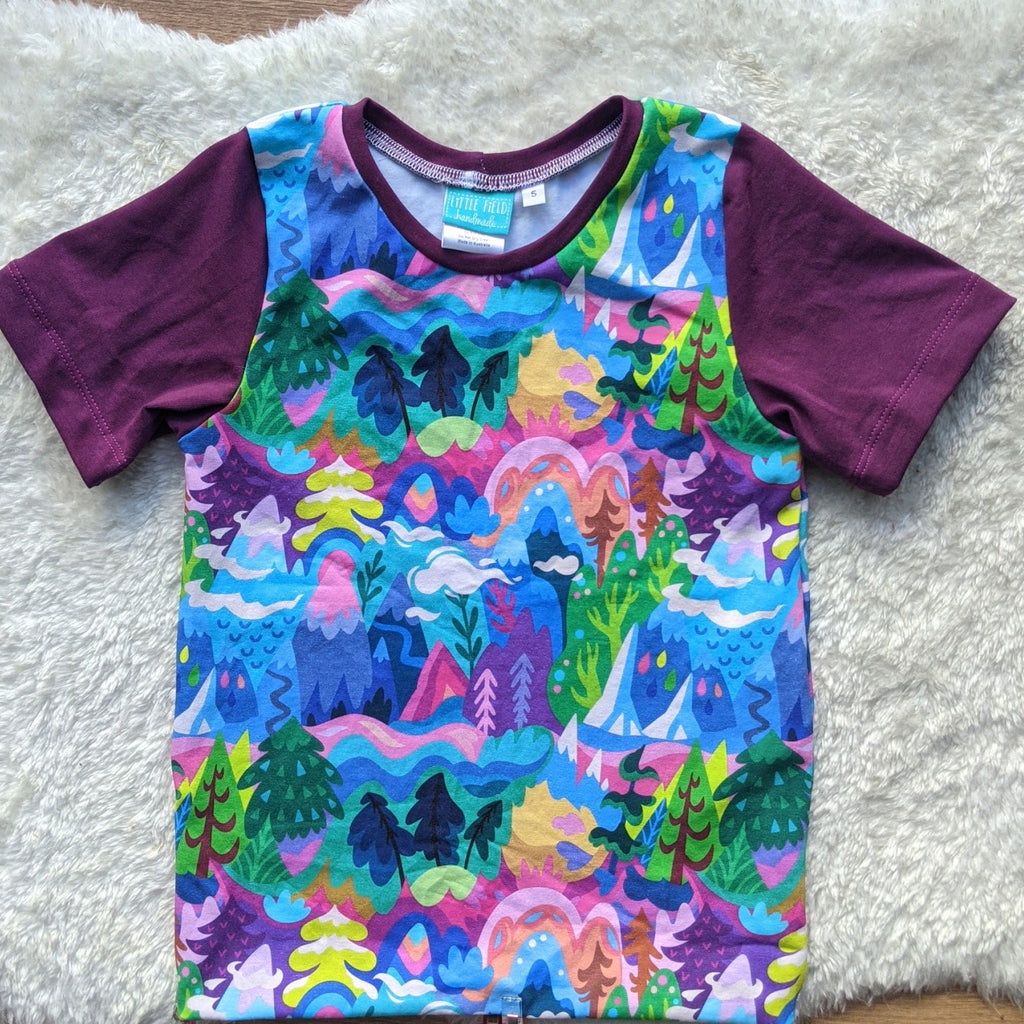 Size 5 Rainbow mountains tshirt