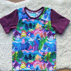 Size 5 Rainbow mountains tshirt