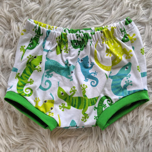 Size 0 green lizards bummies