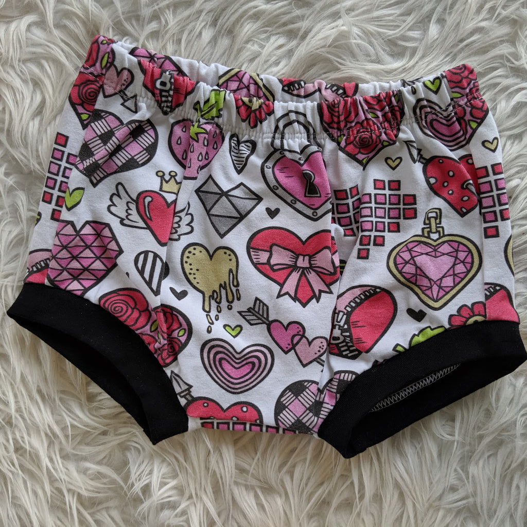 Size 1 hearts bummies
