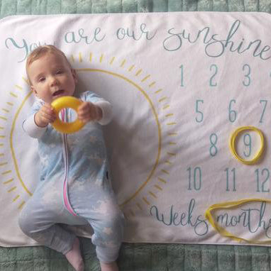 You are my sunshine milestone blanket - SMALL FLEECE