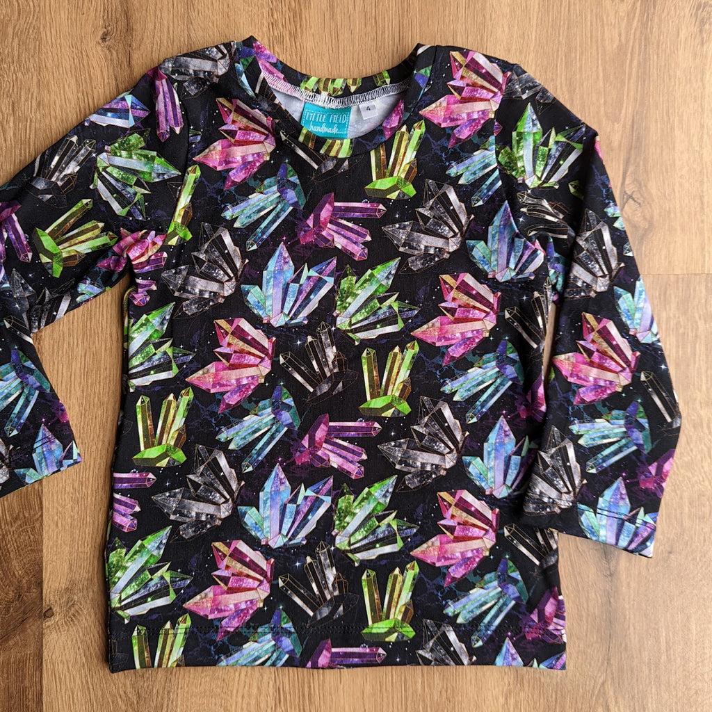 SIZE 4 Space crystals long sleeve tshirt