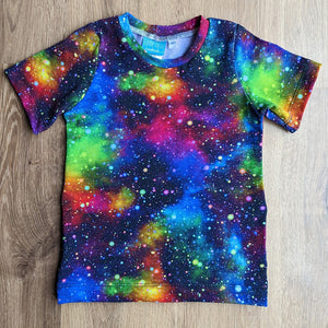 SIZE 3 Rainbow galaxy tshirt