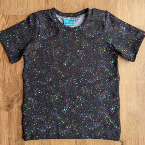 SIZE 3 Rainbow splatter tshirt