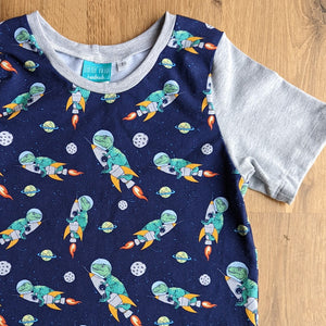 SIZE 5 Space rocket Trex tshirt