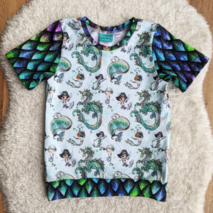 SIZE 5 Sea dragons tshirt