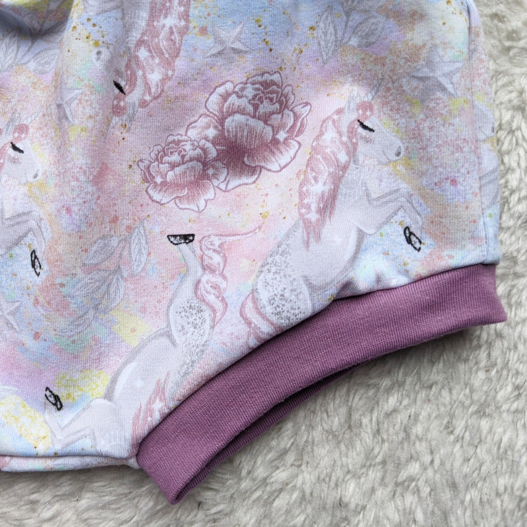SIZE 1 Floral unicorns bummies