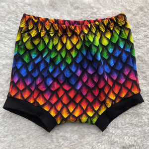 SIZE 5 Rainbow dragon scales bummies