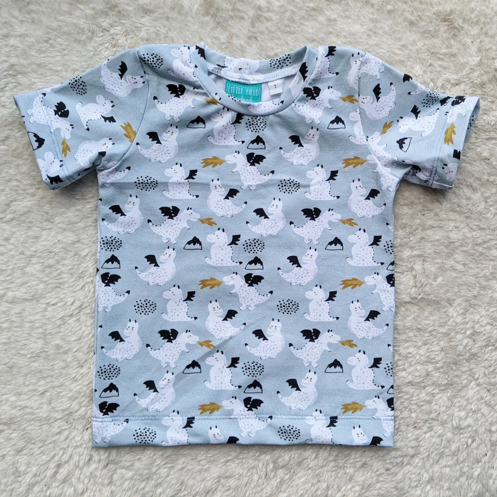 SIZE 1 Baby blue dragons tshirt