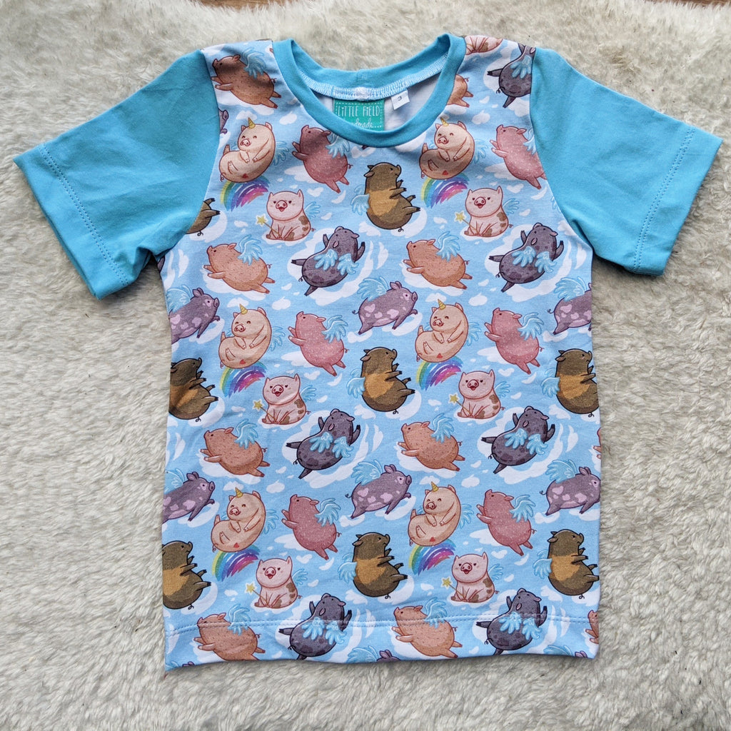 SIZE 3 Flying pigs tshirt