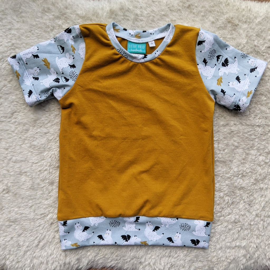 SIZE 3 Baby blue dragons tshirt